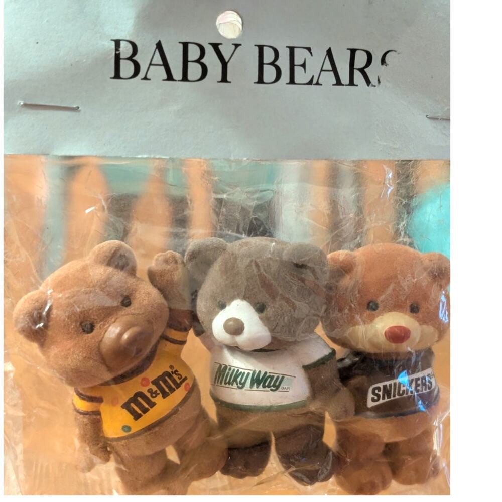 New Flocked Chocolate Teddy Bears M&M, Milky Way, Snickers